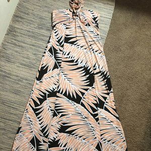Tommy Bahama Black and Peach Maxi Dress